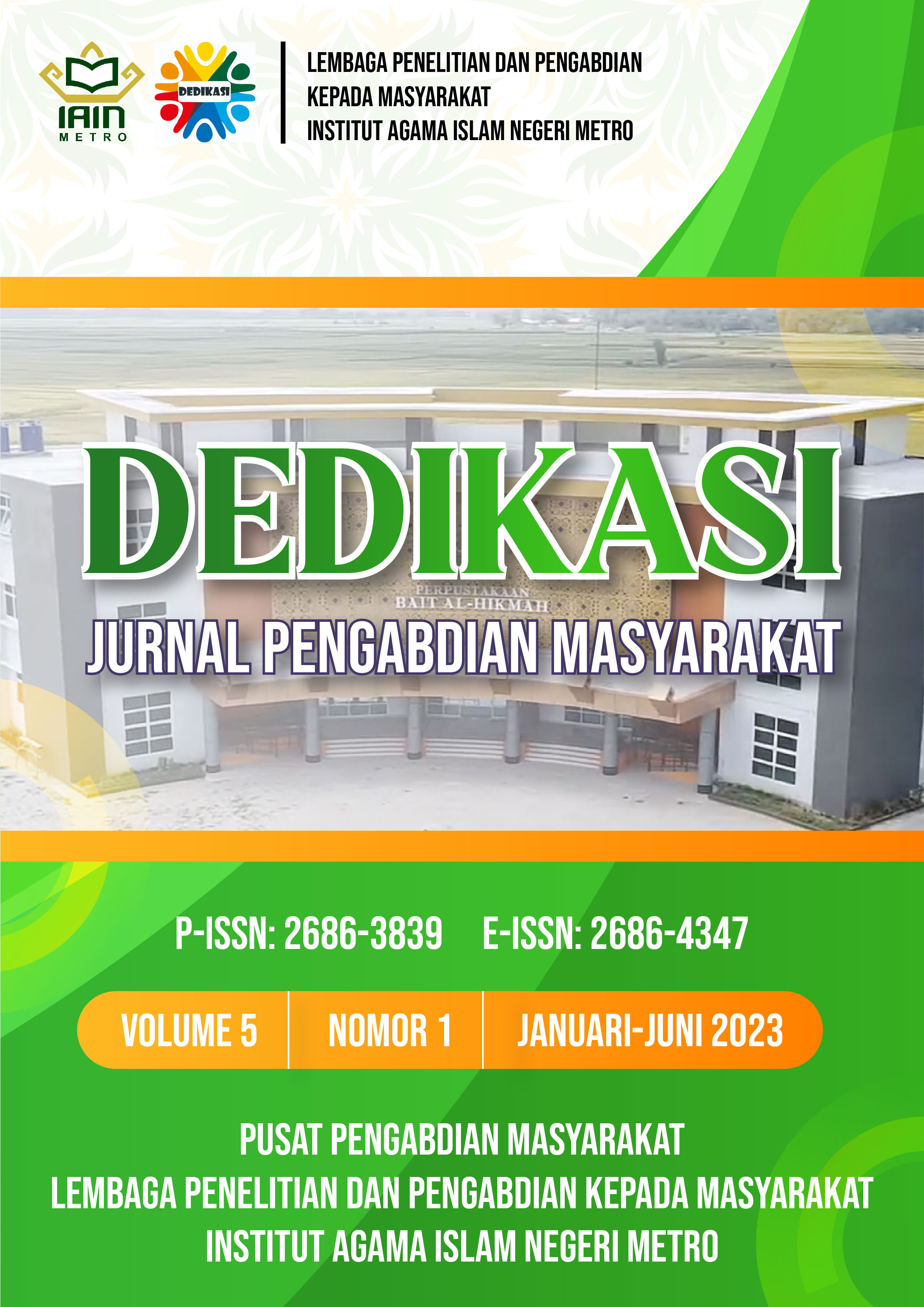 					View Vol. 5 No. 1 (2023): Dedikasi: Jurnal Pengabdian Masyarakat, Januari-Juni 2023
				