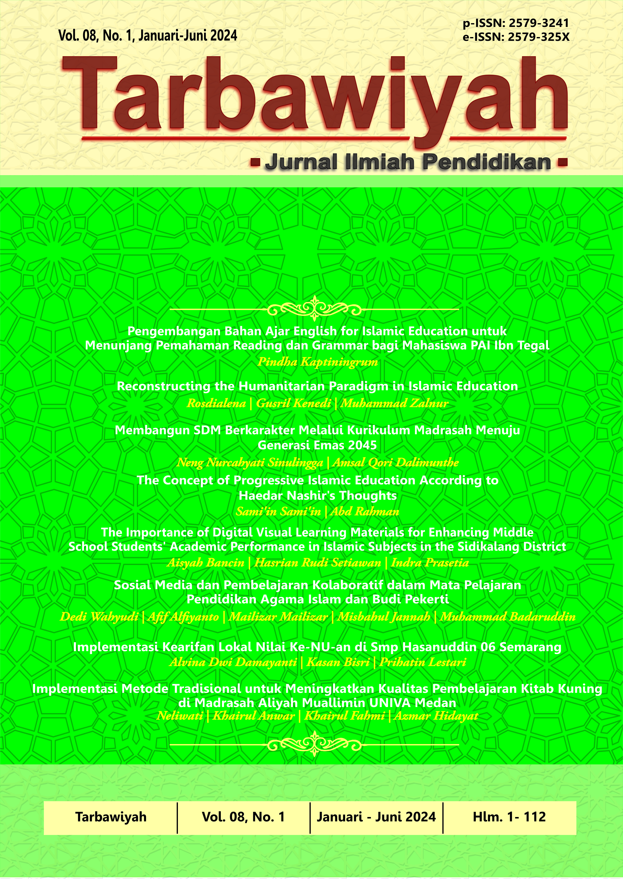 					View Vol. 8 No. 1 (2024): Tarbawiyah : Jurnal Ilmiah Pendidikan
				